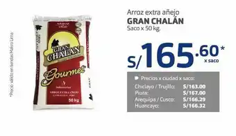 Makro Arroz extra añejo gran chalán 50kg oferta