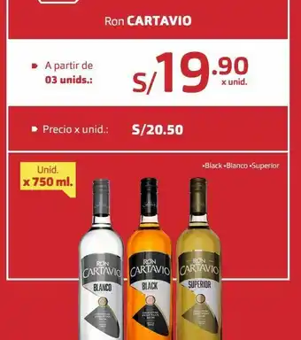 Makro Ron cartavio 750ml oferta