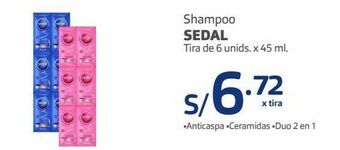 Makro Shampoo sedal tira de 6und x 45ml oferta