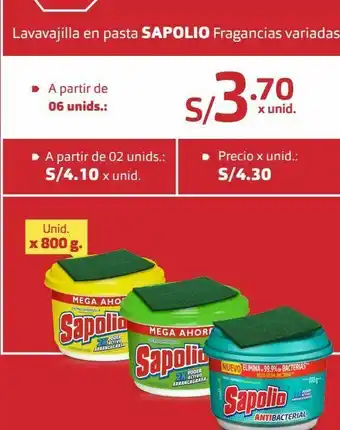 Makro Lavavajilla sapolio 800g oferta