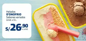 Makro Helados donofrio sabores variados 5l oferta