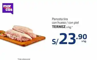 Makro Panceta tira con hueso ternez x kg oferta