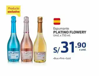 Makro Espumante platino flowery 750ml oferta