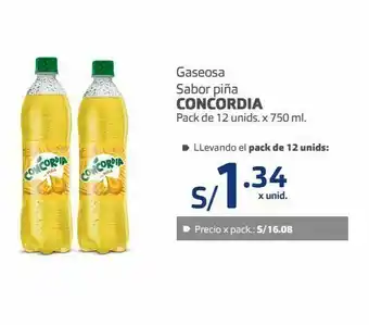 Makro Gaseosa piña concordia 12und x 750ml oferta