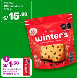 Tambo Winter's panetón + tableta de chocolate oferta