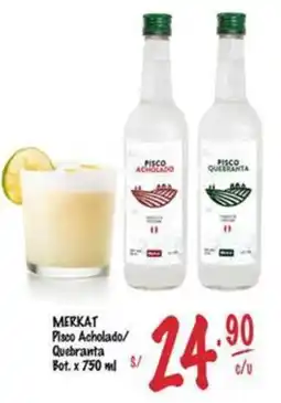 MaxiAhorro Merkat pisco acholado/ quebranta bot. oferta