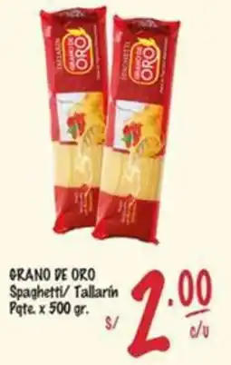 MaxiAhorro Grano de oro spaghetti/ tallarin pqte oferta