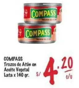 MaxiAhorro Compass trozos de atún en aceite vegetal lata oferta