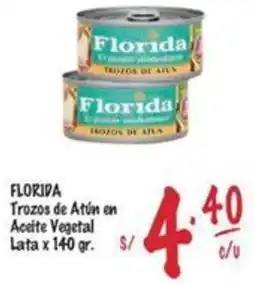 MaxiAhorro Florida trozos de atún en aceite vegetal lata oferta