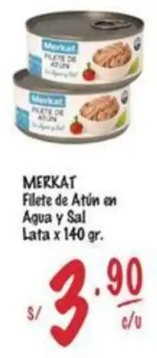 MaxiAhorro Merkat filete de atún en agua y sal lata oferta