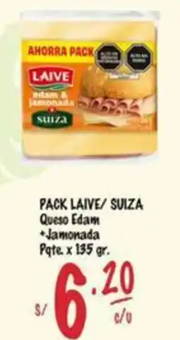 MaxiAhorro Pack laive/ suiza queso edam +jamonada pqte. oferta