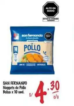 MaxiAhorro San fernando nuggets de pollo bolsa oferta