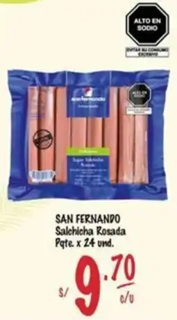 MaxiAhorro San fernando salchicha rosada pate. oferta