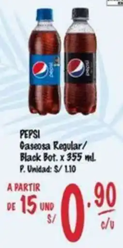 MaxiAhorro Pepsi caseosa regular/ black bot. oferta