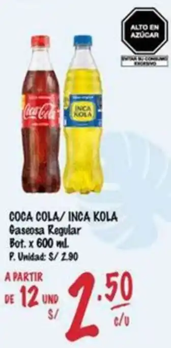 Coca cola inca kola gaseosa regular bot.