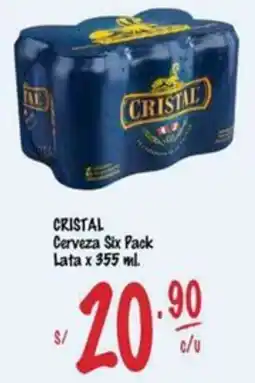 MaxiAhorro Cristal cerveza six pack lata oferta