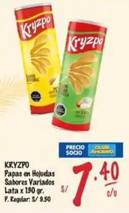 MaxiAhorro Kryzpo papas en hojuelas sabores variados lata oferta