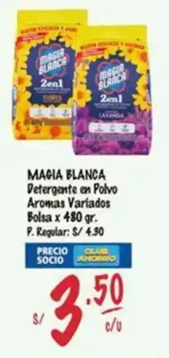 MaxiAhorro Magia blanca detergente en polvo aromas variados bolsa oferta