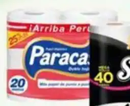 MaxiAhorro Paracas rojo papel higiénico doble hoja pate. oferta