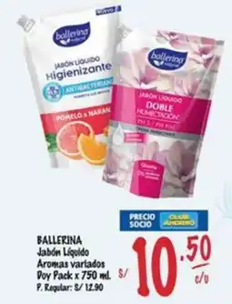 MaxiAhorro Ballerina jabón líquido aromas variados doy pack oferta