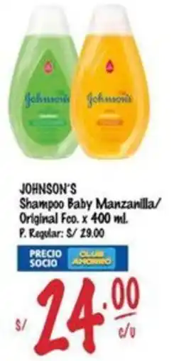 MaxiAhorro Johnson's shampoo baby manzanilla/ original fco. oferta