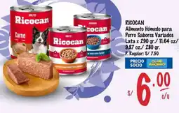 MaxiAhorro Ricocan alimento húmedo para perro sabores variados lata oferta
