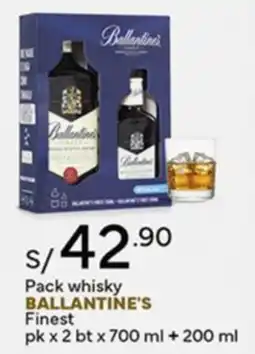Plaza Vea Ballantine's pack whisky finest oferta