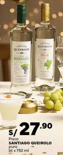 Plaza Vea Santiago queirolo pisco puro bt oferta