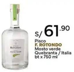 Plaza Vea F. rotondo pisco mosto verde quebranta/italia bt oferta