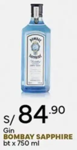 Plaza Vea Bombay sapphire gin bt oferta