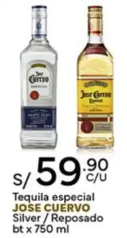 Plaza Vea Jose cuervo tequila especial silver / reposado bt oferta