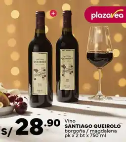 Plaza Vea Santiago queirolo vino borgoña/magdalena oferta