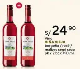 Plaza Vea Viña vieja vino borgoña / rosé / malbec semi seco oferta