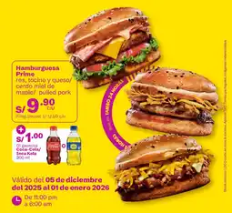 Tambo Hamburguesa Prime + Coca-Cola/Inca Kola oferta