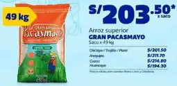 Makro Gran pacasmayo arroz superior saco oferta