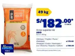 Makro Aro arroz superior nir saco oferta