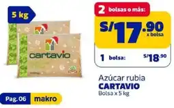 Makro Cartavio azúcar rubia bolsa oferta