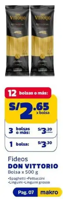 Don vittorio fideos bolsa