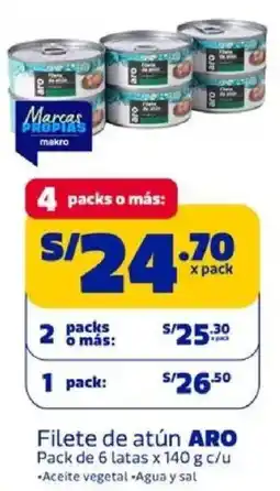 Makro Aro filete de atún pack oferta