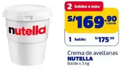 Makro Nutella crema de avellanas balde oferta