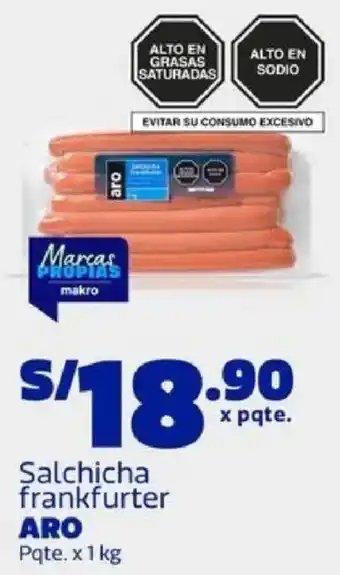 Makro Aro salchicha frankfurter oferta