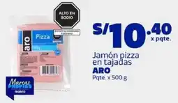Makro Aro jamón pizza en tajadas pqte. oferta