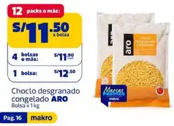 Makro Aro choclo desgranado congelado bolsa oferta