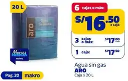 Makro Aro agua sin gas caja oferta