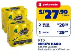 Makro Mike's hard rtd sabores variados oferta