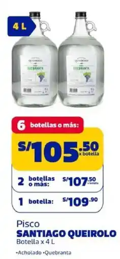 Makro Santiago queirolo pisco botella oferta