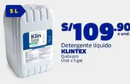 Makro Klintex detergente líquido quita pro und. oferta