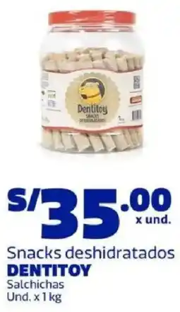 Makro Dentitoy snacks deshidratados salchichas oferta