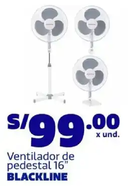 Makro Blackline ventilador de pedestal 16" oferta