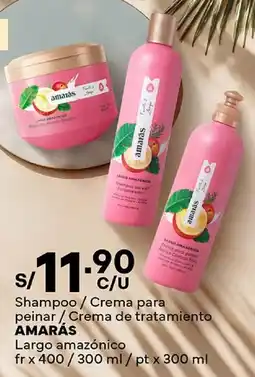 Plaza Vea Amaras shampoo/crema para peinar/crema de tratamiento oferta